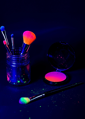 Neon Makeup Brushes