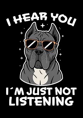 Cane Corso Sunglasses Not Listening