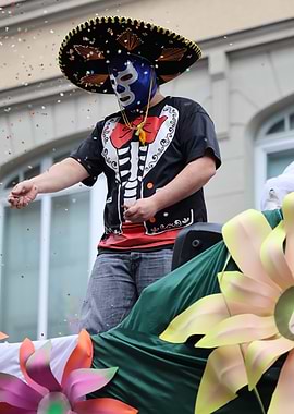 Man in Sombrero at Carnival