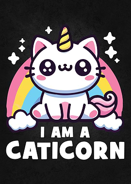 I Am a Caticorn – Cute Rainbow Cat Unicorn Kawaii