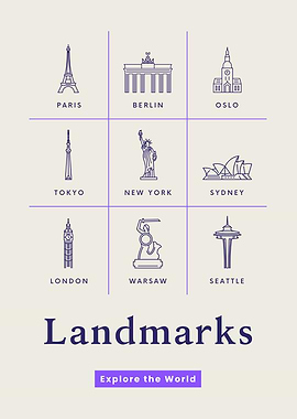 World Landmarks Icons