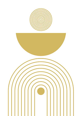 Golden Geometric Abstract