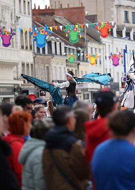 Street Performer with Wings