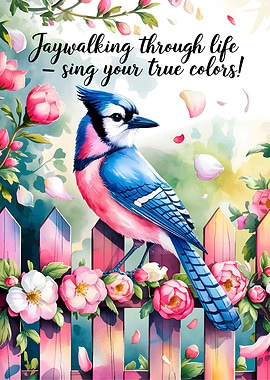 Blue Jay Watercolor Illustration