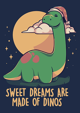Dino Sleep, funny dinosaur sleepy