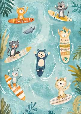Nursery Jungle Surf Kids