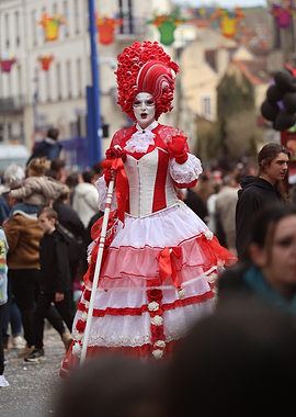 Red and White Carnival Costume