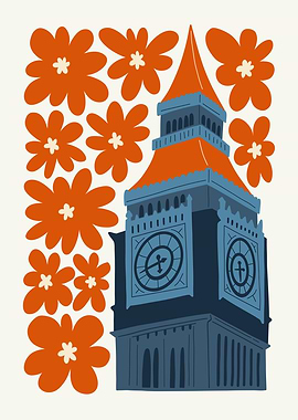 Big Ben with Flowers