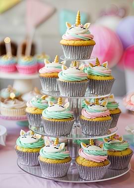 Unicorn Cupcakes Party