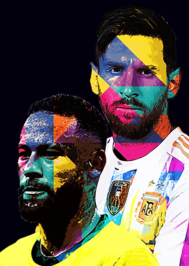 Messi & Neymar Pop Art