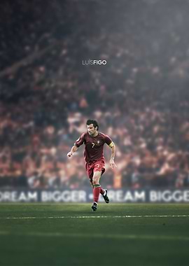 Luis Figo Soccer Action