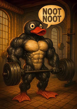Pumping Pingu Gym Art