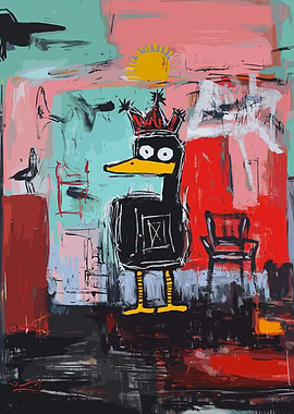 Black Duck with Crown