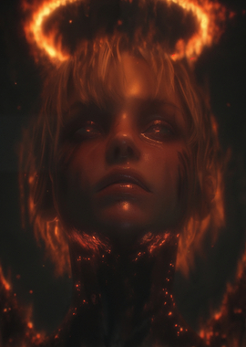 Fallen Angel in Flames