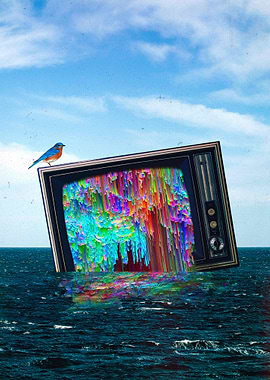 The Beauty of Sinking: TV Glitch in the Ocean