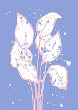 Pink & White Leaves