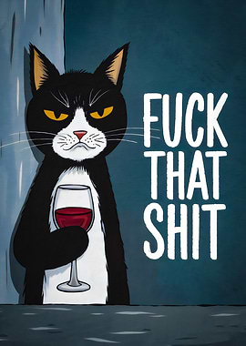 Grumpy Cat Wine Lover