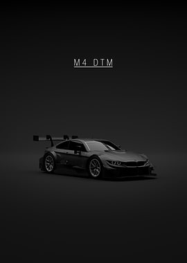 BMW M4 DTM 2015 Race Car - Black - front