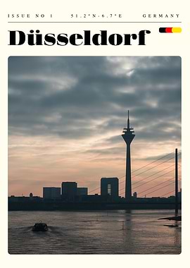 Dusseldorf Germany Travel Art Poster