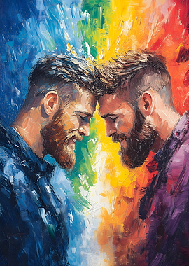 Two Men Forehead Touch