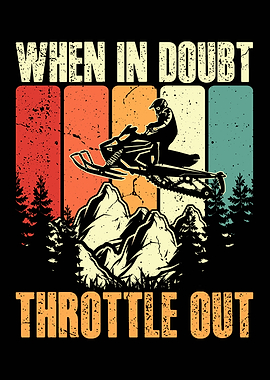 Snowmobile Vintage Design