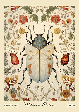 William Morris Beetle Floral Insect