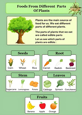 Edible Plant Parts Chart