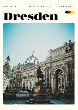Dresden Germany Travel Art Poster