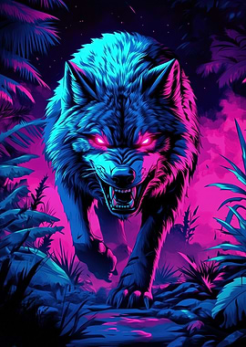 Neon Alpha Wolf