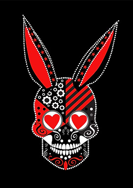 Sugar Skull with Bunny Ears