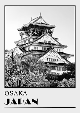 Osaka Castle, Japan Travel Photo Poster