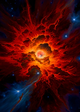 Supernova Explosion On Space