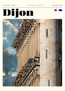 Dijon France Travel Art Poster
