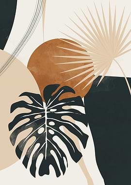 Abstract Art Tropical Leaves 7