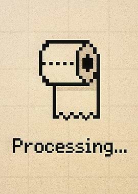 Pixelated Toilet Poster