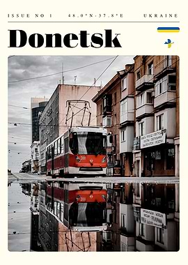 Donetsk Ukraine Travel Art Poster