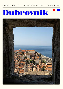 Dubrovnik Croatia Travel Art Poster