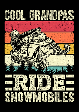 Cool Grandpas Ride Snowmobiles