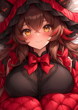 Anime Girl with Red Bow