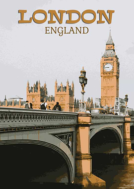 Vintage London Travel Poster