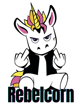 Rebelcorn Showing Middlefinger Badass Punk Unicorn Attitude