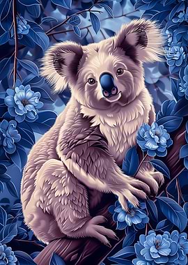 Koala in Blue