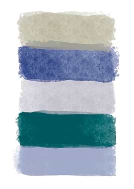 Blue Abstract Watercolor Stripes