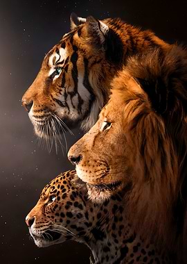 Tiger, Lion, Leopard