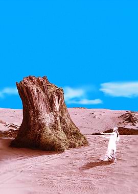 The Desert Sorceress: Silhouettes Against an Azure Inferno