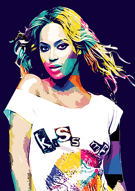 Beyonce Pop Art Portrait