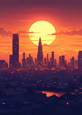 Cityscape Sunset