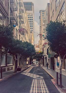 City Alleyway with Street Art