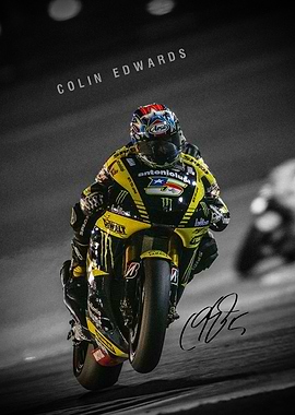 Colin Edwards Motorcycle Poster