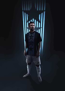 Lionel Messi in Blue Jersey